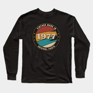 Vintage, Made in 1977 Retro Badge Long Sleeve T-Shirt